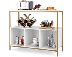 Stijlvol Dressoir met Planken en Metalen Poten voor Keuken en Woonkamer