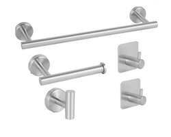 Stijlvol en Functioneel 5-Delig Badkamer Accessoires Set voor Optimale Ruimtebenutting