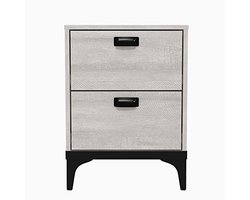 Stijlvol nachtkastje met 2 lades - Opbergkast voor slaapkamer, hal, entree en woonkamer