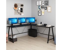 Stijlvol Zwart Studiebureau | 100% Melamine | 180x76x60cm