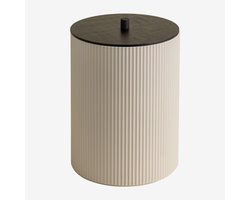 Stijlvolle afvalemmer met deksel 5.5L voor badkamer en bureau