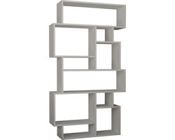 Stijlvolle Boekenkast - Wit Melamine - 96x168,5x25,5cm - Ruimtebesparend Ontwerp