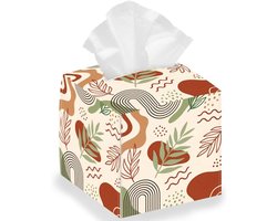 Stijlvolle Bohemian Tissue Box van Leer - Moderne Opbergdoos voor Zakdoeken en Handdoeken voor Thuis, Kantoor en Auto