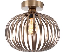 Stijlvolle bronzen plafondlamp met spijlen - 30 cm modern design