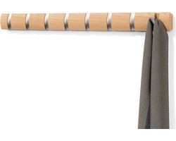 Stijlvolle en Ruimtebesparende Kapstok met 8 Verplaatsbare Haken voor Jassen en Accessoires