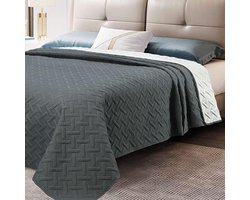 Stijlvolle en Zachte Bedsprei met Geometrisch Patroon voor Slaapkamer of Woonkamer