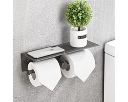 Stijlvolle Grijze Toiletpapierhouder voor Elleboog- en Wandmontage