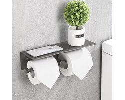 Stijlvolle Grijze Toiletpapierhouder voor Elleboog- en Wandmontage