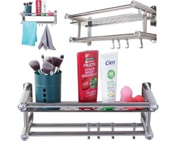 Stijlvolle Hangende Badkamerplank en Douche-Organizer