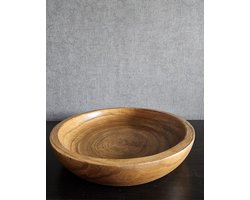 Stijlvolle houten "Bowl"- Pauwlonia hout - 35 x 35 x 7