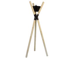 Stijlvolle Houten Tuinfakkel - Driepoot, Navulbaar, Ideaal voor Buiten