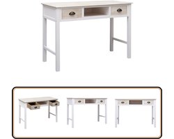 Stijlvolle houten wandtafel met lades - 110x45x76 cm Wandtafel - Hout - Salontafel - Bergruimte - Kastdeur