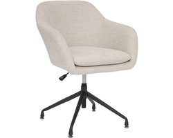 Stijlvolle Kantoorstoel Met Metalen Frame en Houten Zitting