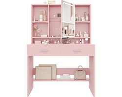 Stijlvolle make-uptafel met LED verlichting en verstelbare helderheid - Roze