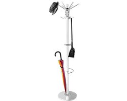 Stijlvolle metalen garderobehaak met marmeren voet en 16 haken