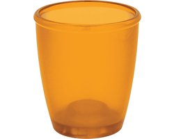 Stijlvolle Oranje Tandenborstelbeker en -houder voor de Badkamer