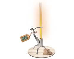 Stijlvolle Pelletfakkel voor Tuin en Terras | Vuurpijp met Glazen Buis | Decoratief en Weerbestendig Terrasvuur met 90 Minuten Brandduur