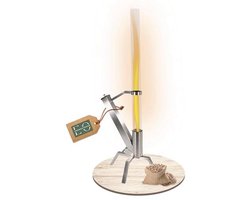 Stijlvolle Pelletfakkel voor Tuin en Terras | Vuurpijp met Glazen Buis | Decoratief en Weerbestendig Terrasvuur met 90 Minuten Brandduur