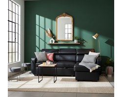 Stijlvolle Rotan Loungesofa zonder Armleuningen met Kussens - House&Garden | Tuinbank, Outdoor Bank, Loungebank voor Tuin, Patio en Serre - Natuurlijk Rotan, Bruin