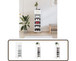 Stijlvolle schoenenkast - Hoogglans wit, compact design Schoenenkast - Houten Schoenenkast - Schoenen Organisatie - Opbergkast - Woonkamer Accessoires