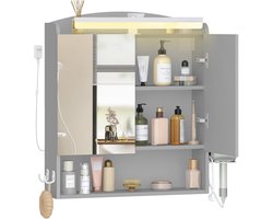 Stijlvolle Spiegelkast voor de Badkamer met Verlichting en Opbergruimte