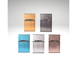Stijlvolle Zilvere Aluminium Sigarettendoosje - Een Weerbestendige en Luxueuze Houder!