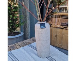 STILL-flesvaas | Large | kleur LIGHT (BEIGE/ZAND) aardewerk| hoog 45 cm