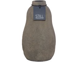 STILL - Flesvaas - Organische Vorm - Dark - Bruin - 18 x 12 cm
