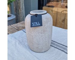 STILL| FLESVAAS| Small| KLEUR LIGHT (BEIGE/ZAND)|AARDEWERK| 20 cm hoog