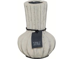 STILL - Kleine Flesvaas - Lijnen - Beige - 14 x 10 cm