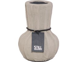 STILL - Kleine Flesvaas - Lijnen - Taupe - 14 x 10 cm