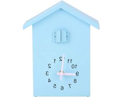 Stille en Duurzame Wandklok | Geruisloos Uurwerk | Met Stipt Alarm | Pendelklok met Vogeldecoraties