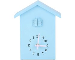 Stille en Duurzame Wandklok | Geruisloos Uurwerk | Met Stipt Alarm | Pendelklok met Vogeldecoraties