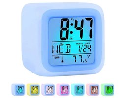 Stille nachtlamp elektronische wekker - wekker - digitale wekker - Kleurrijke elektronische wekker - wekker kind - Elektronische wekker - LED-display