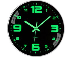 Stille, tikvrije digitale wandklok met een 20cm verlicht display - modern design - groot digitaal display op batterijen - gemakkelijk af te lezen - geschikt voor slaapkamers, huizen, keukens, kantoren, scholen en andere locaties.
