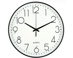 Stille Wandklok | Moderne Decoratieve Klok | Rond & Goed Afleesbaar — Geschikt Voor Thuis, Kantoor, Keuken, Klaslokaal & School — Stil Veeguurwerk — Stijlvolle Ronde Wandklok Voor Woonkamer, Bureau Of Slaapkamer