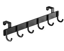 STILVORA Kapstokken – Opberghaak Kapstok Hangend Met Stevig RVS Materiaal Voor Jas En Accessoires – Industriële Zwarte Kapstok