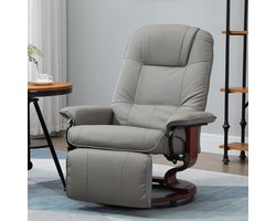 STILVORA Relaxfauteuil 78 X 87 X 100 Cm - Elektrisch Verstelbare Rugleuning Met Voetensteun - Voor Woonkamer En Tv Hoek - Kunstleer Grijs