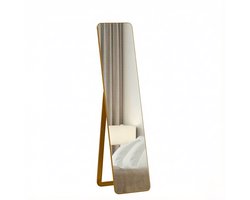 STILVORA Staande Spiegel – Passpiegel 37 x 156 cm – Hout – Licht Walnoot – Vrijstaand Of Aan De Wand – Steunframe