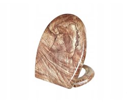 Stinnea Heartwood toiletbril, softclose, afneembaar, Heartwood print