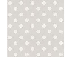 Stippenbehang Grijs Wit voor Kinderkamer en Babykamer | Stijlvol Vliesbehang met Punten