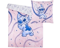 Stitch 2 persoons dekbed roze - 240 x 220 cm - Met kussenhoes
