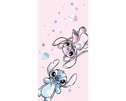 Stitch & Angel strandlaken Roze 70 x 140 cm polyester