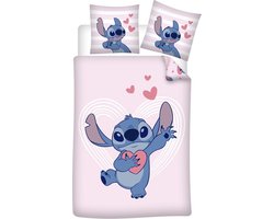 Stitch Dekbedovertrek Roze 140 x 200 cm - katoen
