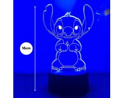 Stitch lamp - Nachtlampje kinderen - Kinderlampje - Stitch - 3D lamp LED tafellamp