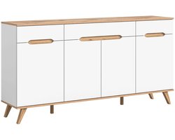 Stockholm dressoir wit NB Nox Eiken NB - 40x185x95cm
