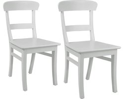Stoel Ardeche Set van 2 by Storm - wit - 88 x 43 x 49 cm - Bistro - Bistrostoeltje - Eetkamerstoel