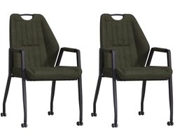 Stoel Axa met wielen - Moss - set van 2 stuks
