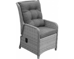Stoel-bank verstelbare Loungeset Dublin | met 2-persoonsbank | Mystic Grey | Wicker