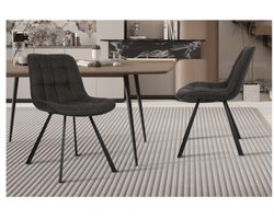 Stoel - Comfortabel - Donkergrijs